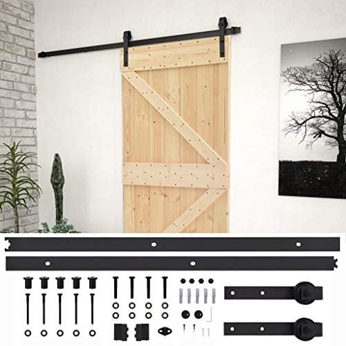 vidaXL Puerta Corredera con Herrajes Deslizante Corrediza Entrada Hogar Cuarto de Baño Salón Sala de Estar Habitación 80x210 cm Madera Maciza de Pino