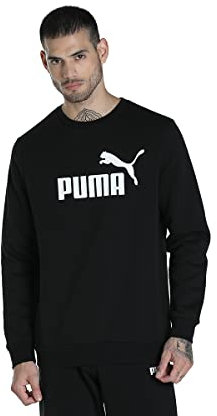 PUMA Herren ESS Big Logo Crew FL Sweatshirt, schwarz, M