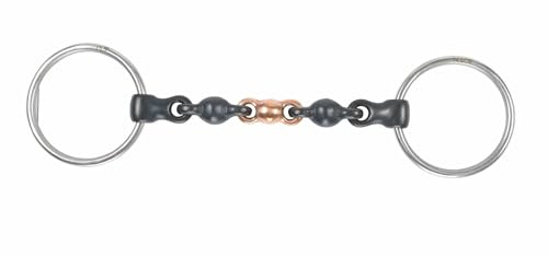 Shires Black Sweet Iron Loose Ring Waterford Horse Bit UK 4 1/2, Black Sweet Iron
