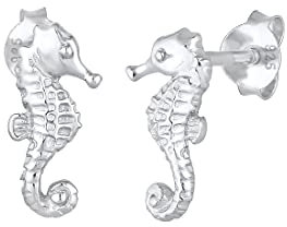 Elli Ohrringe Damen Ohrstecker Seepferdchen Maritim Sommer Trend in 925 Sterling Silber