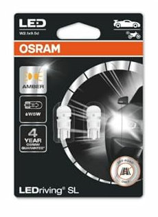 OSRAM LEDriving® SL, ≜ W5W, Amber, LED signal lamps, Off-road only, non ECE, Double Blister