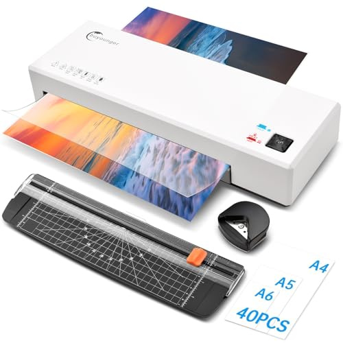 Buyounger 9 Inch Thermal Laminator Machine Set with 40 Sheets