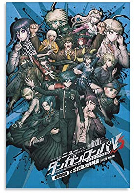GNKIO Anime Danganronpa V3 Poster (2) Leinwand Kunst Poster und Wand Kunst Bild Druck Moderne Familie Schlafzimmer Dekor Poster 12x18inch(30x45cm)