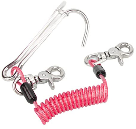 Gancho De Buceo, Gancho de Corriente de Buceo Gancho de Arrecife Doble, Gancho de Deriva de Arrecife Buceo Accesorios para bajo el Agua(Rosa roja)