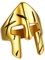 FaithHeart goldener Sparta Helm Ring in Ringgröße 62 Herren Damen Fingerring Vintage Siegelring Partnerring Punk Retro Siegelring für Paar Pärchen