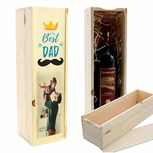 GFD SCATOLA PERSONALIZZATA IN DIVERSI FORMATI -SCATOLA REGALO PERSONALIZZATA CON LA TUA FOTO PREFERITA - DISPONIBILE IN DIVERSI FORMATI (LEGNO BOTTIGLIA)