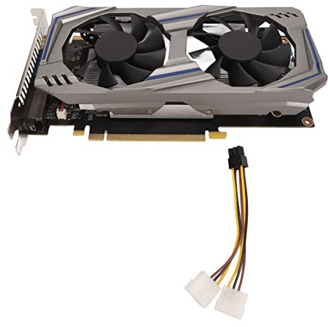 Lazmin112 Gaming Graphics Card, GTX550Ti GDDR5 6GB 128BIT PC Video Card, 3400MHZ Memory 800MHZ Core, Dual Fan, PCI E 2.0 HDMI VGA DVI Interface, for Office Gaming (GTX550Ti 8GB)