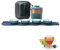 Mini Ensemble de Théière de Voyage en Céramique, Théière Chinoise Kung Fu Service à Thé de Voyage Portable Anti-brûlure Avec Infuseur à Thé Service à Thé Avec Sac Portable (Vert-4 Tasses)