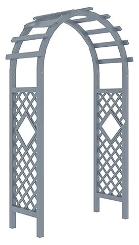 MELPHI Gartenlaubenbogen Aus Holz mit Spalier, Gartenspalierbogen Zum Pflanzenklettern, Pergola für Hinterhof, Rasen, Outdoor, Hof, Garten, Kletterpflanzen (Size : 120cm)