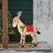 Lights4fun 70er LED Esel Weihnachtsbeleuchtung Außen Weihnachtsfigur Timer 78cm