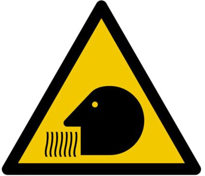 W195 - Gefahr Inhalation - Warnschild - Maße wählbar - Norm ISO 7010