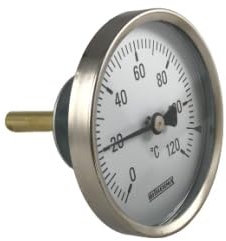 Räucherofen Smoker Thermometer mit Flansch 0-120°C Türeinbau Bitherma Variation 0-120°Grad kurzer Fühler variabel