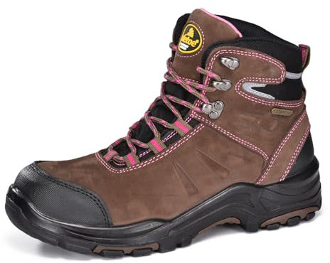 SAFETOE Stivali di sicurezza da donna M-8553 Stivali da lavoro leggeri da donna isolati impermeabili in pelle nabuk sito Lady Dealer scarpe da ginnastica scarpe da ginnastica Wide Fit punta in acciaio