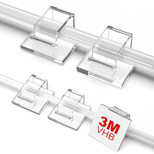100 clips de luz para exteriores transparentes (pequeños y grandes), clips adhesivos para cables de pared, organizador de cables, ganchos de luz de Navidad para luces LED, cámara de salpicadero de
