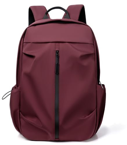 SONARIN Mochila Casual Ligera,Impermeable Mochila Portatil 14 Pulgadas Mochila de Viaje Mochila Escolar Bolsa de Trabajo Universidad Antirrobo para Hombre Mujer(Rojo)