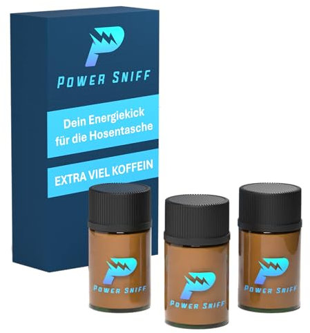 Power Sniff 3er Pack Energy Sniff Pulver aus DEUTSCHLAND als Energy Drink Alternative - Energy Boost - Hoher Koffein Pulver Anteil als Kaffee Snus/Coffein Snus Ersatz - EXTRA VIEL KOFFEIN