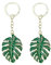 FERCAISH Tropical Palmblatt Schlüsselanhänger Grüne Monstera Leaf Legierung Schlüssel Ringe Tasche Anhänger Für Hawaiianische Luau Party（2 Stück, Grün