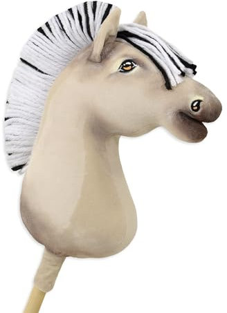 Super Hobby Horse Hobbypferd Großes Pferd auf einem Stock Premium - Fjord Fjordpferd A3