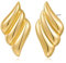 LILIE&WHITE Ohrringe Damen Ohrstecker, Elegante Blattförmige Ohrringe in Gold, Stilvolles Accessoire für Alltag und besondere Anlässe