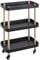 HAKU Möbel desserte Nature, Noir, Bois Massif, métal - Dim.: L 50 cm x H 76 cm x P 30 cm, Style: Modern
