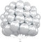 Unisun Palloncini Argento Metallizzato, 50 Pezzi 12 Pollici Palloncini Argento Cromato, Palloncini Argento per Donne Uomini Ragazzi Feste Compleanno Matrimoni Fidanzamenti Laurea Anniversario Festival