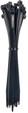 OutdoorFix Kabelbinder 200 x 4,6 mm, 50 Stk – Schwarz – Wetterfest, UV-beständig