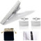 Ensemble de boutons de manchette et pince à cravate en acier inoxydable pour homme - Cadeau de mariage pour anniversaire de mariage et vie quotidienne, 4cm, Acier inoxydable, Pas de gemme