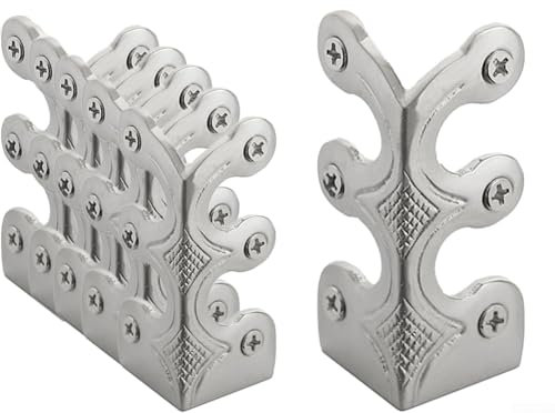 Vintage Metal Corner Protector,Brass Skiffers,Solid Brass Skirting Board Corner Protectors,Decorative Protector Cover For Both Residential And Commercial Spaces(Silver)