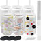 6 Pack Blank Sublimation Tumblers Bulk for Kid, 16oz Stainless Steel Can Shaped Tumbler with Lids and Straws, Double Wall Insulated Iced Coffee Cups with Coasters for Juice Soda Water Beer Drinks