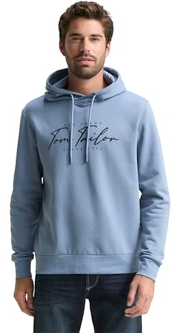 Tom Tailor Herren 1047825 Hoodie Sweatshirt mit Logo-Print (1er Pack)