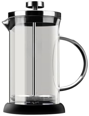 Braozaiw french press coffee maker, small cafetiere 2 cup, coffee Press, Borosilicate Glass Material,Suitable for making tea, coffee, and milk (600ml)