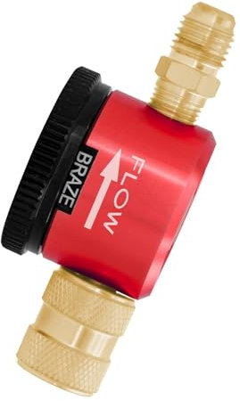 Hyuduo Herramienta de Purga de Nitrógeno, Esfera de 3 Puntos, Accesorio Rápido, Flujo de Nitrógeno Suave, Control de 200 PPSi, Mantenimiento Riguroso de HVAC, para la Soldadura y