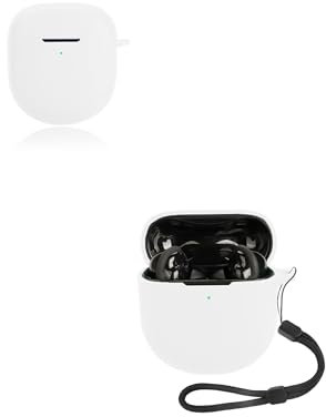for Bose QuietComfort Noise Cancelling Earbuds Ultra 2 Wireless Earbuds,yystao Soft Silicone Protective Cover compatible with QuietComfort Ultra, With Lanyard, Dustproof, Shockproof & Durable, White