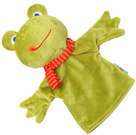 VICASKY Handpuppe Frosch für Jahre Realistische Handpuppe Pädagogisches zum Geschichtenerzählen Weiches Waschbares Kuscheltier für Kreative Frühförderung