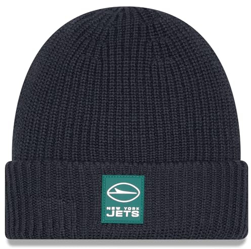 New Era Men's Charcoal New York Jets 2025 Sideline Cold Weather Cuffed Knit Hat