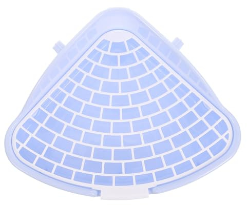 BATHVEVE Kaninchen Toilette Dreieckige Kleintier Ecktoilette aus Kunststoff mit Abnehmbaren Gittern und Geruchsfilter für Sauberes Katzenklo und Zwergkaninchen Haustier Wc