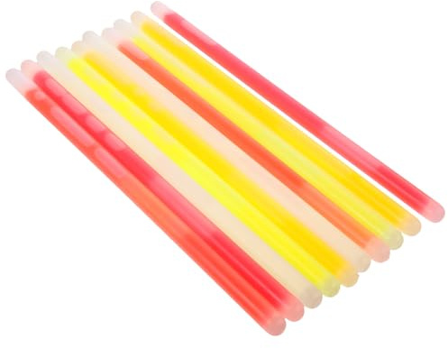 LOLIPPYY 10 Stück Leuchtstäbe 15X340mm Bruchfestes Party Leuchtspielzeug Bunt Leuchtende Stäbe für Halloween Geburtstage und Hochzeiten