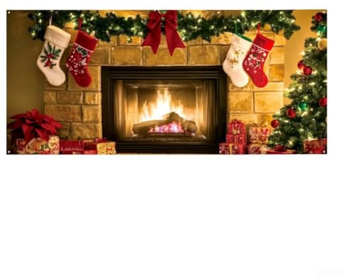 Garagentorbanner für Weihnachten, 1 Set festliche Flaggen zum Aufhellen der Weihnachtsdekoration, einfach zu installieren und wiederverwendbar, Weihnachtsbanner für Winterpartys (B)