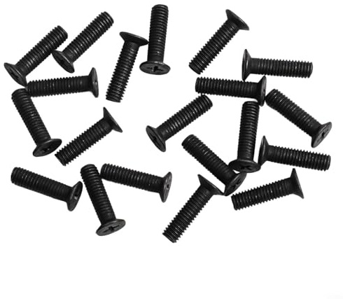 Vite di fissaggio M5 M6 22 mm 25 mm, filettatura sinistra, 20 pezzi per adattatore mandrino per trapano UNF, elementi di fissaggio in metallo utilizzati nella produzione e riparazioni (M6 x 22 mm)