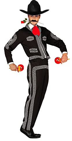 Widmann - Kostüm Mariachi, Jacke, Hose, Hut, Krawatte, Mexikaner, Volksmusik, Karneval, Mottoparty