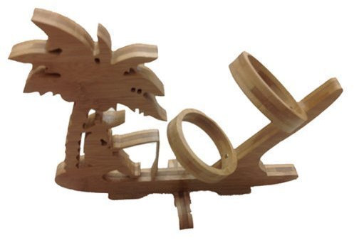 GMMH Design Weinflaschenhalter Palme 2 Weinständer Weinregal Flaschenständer Flaschenhalter Weinhalter Holz