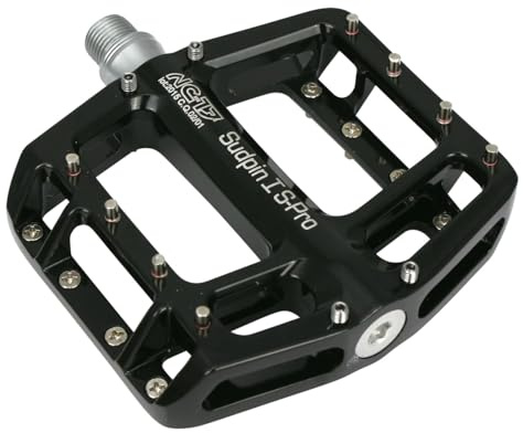 NC-17 Sudpin I S-Pro Aluminium Plattform Pedale | Mountainbike Pedal, BMX Pedal, Präzisionslager + Cr-Mo Achse, inkl. Ersatzpins