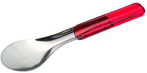 Piazza 040511 Lot de 1 spatules à glace avec manche coloré Rouge 25 cm
