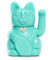 Gatto Fortunato Cinese. Gatto portofortuno. Lucky cat. Maneki Neko TURCHESE, M (10x6x15cm)