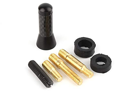 Keenso 3.5cm Mini Car Aerial Antenna, Universal Carbon Fiber Stubby Aerial Replacement