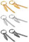 JewelryWe Schmuck 3 Paar Creolen Ohrringe Blatt Feder Kette Anhänger Edelstahl Ohrstecker Pierced Ohrhänger für Herren Damen, Schwarz Gold Silber