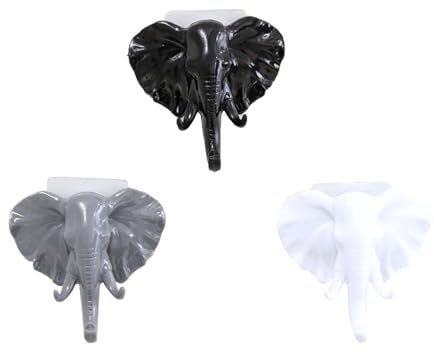 VOSAREA 3stücke Elefant Nase Wandhaken Kreative Selbstklebende Dekohaken Für Schlafzimmer Wohnzimmer Und Küche Starker Halt Transparente Klebehaken Verschiedenen Farben