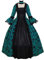 Robe Femme Médiéval Enceinte Deguisement de Noel Retro Chic,Costume Robe Longue de Soirée Cocktail fête Vintage Joli Robes Femmes Renaissance Grande Taille Hiver Mascarade (XXXXL, Vert)