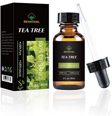 Huile essentielle de théier 100% biologique pure et non diluée, Visage Ongles Cheveux et Diffuseur, Traitement Acné (60 ml)