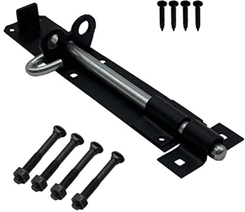 Abschließbarer Schieberiegel | Brenton Padbolzen | 200 mm | Schwarze Pulverbeschichtung | 1 Stück